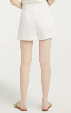 Cinq à Sept Sateen Galena Short White Clearance