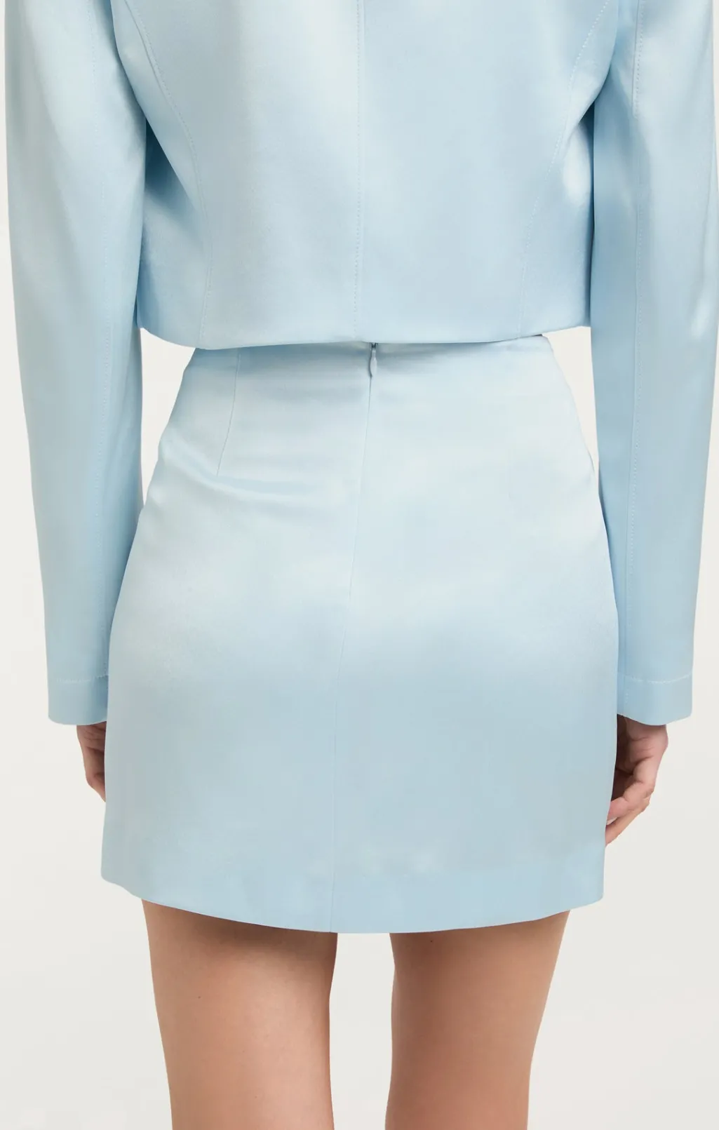 Cinq à Sept Satin Doris Skirt GlacialBlue Sale