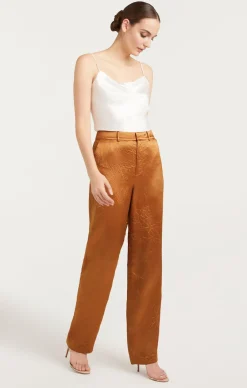 Cinq à Sept Satin Kasid Pant Pecan Best