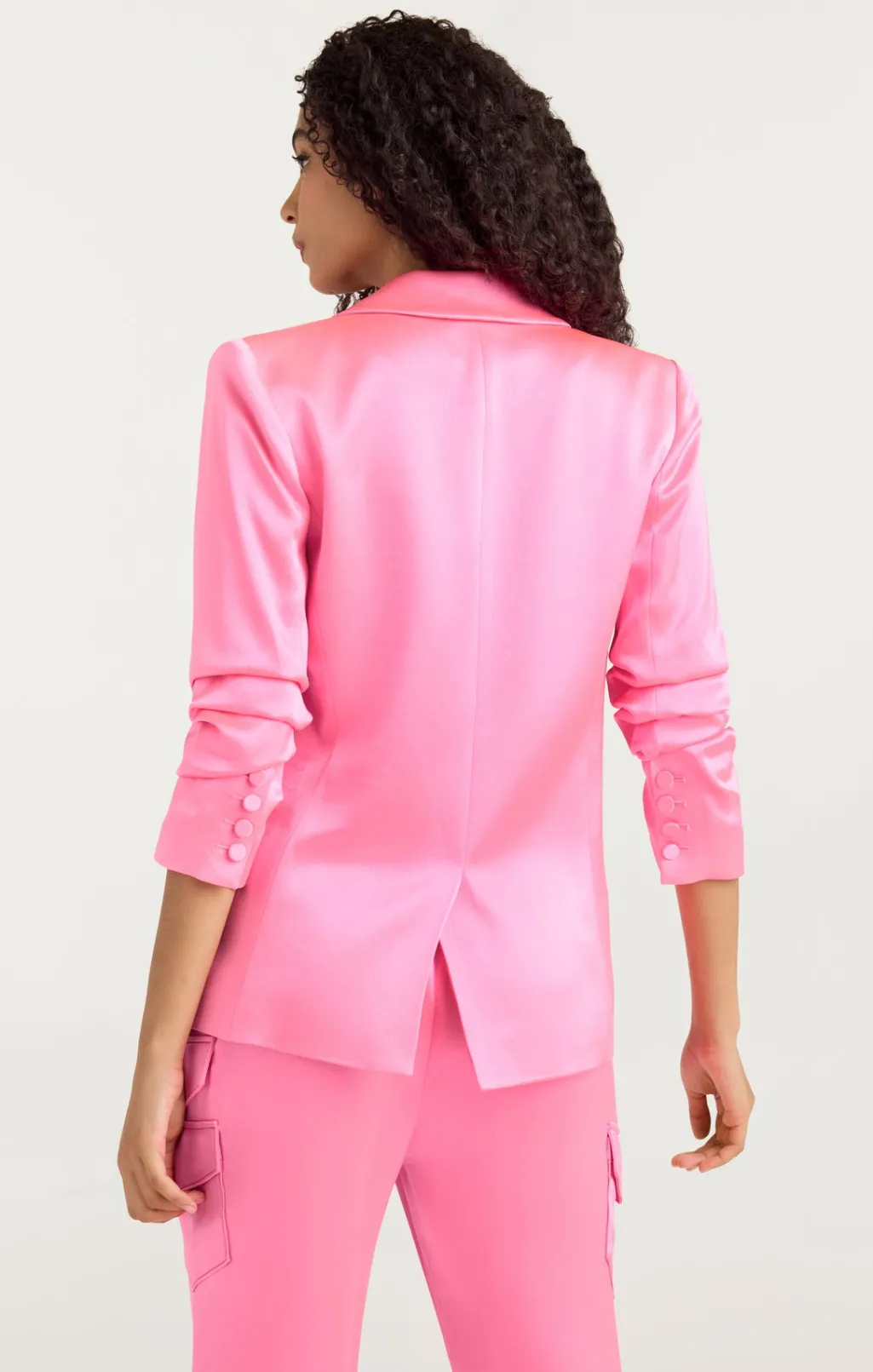 Cinq à Sept Satin Kylie Blazer ElectricPink New