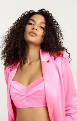 Cinq à Sept Satin Kylie Blazer ElectricPink New