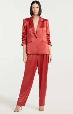 Cinq à Sept Satin Kylie Blazer Sumac Discount