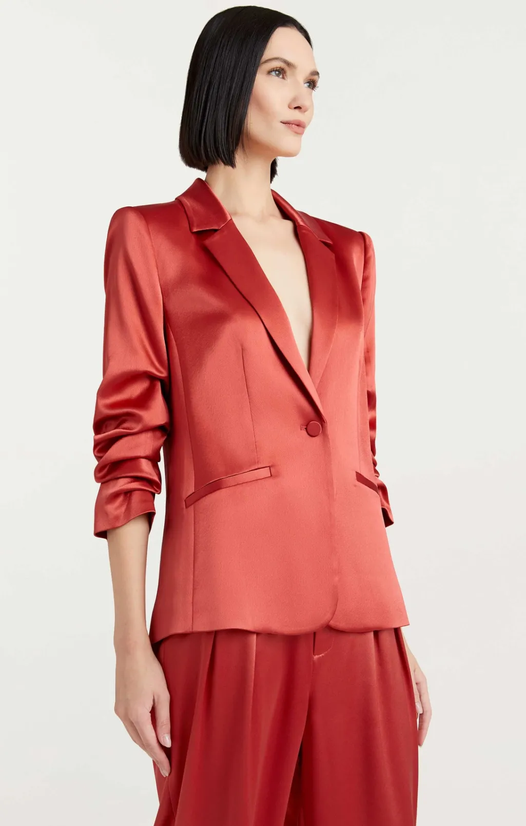 Cinq à Sept Satin Kylie Blazer Sumac Discount
