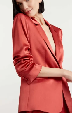 Cinq à Sept Satin Kylie Blazer Sumac Discount