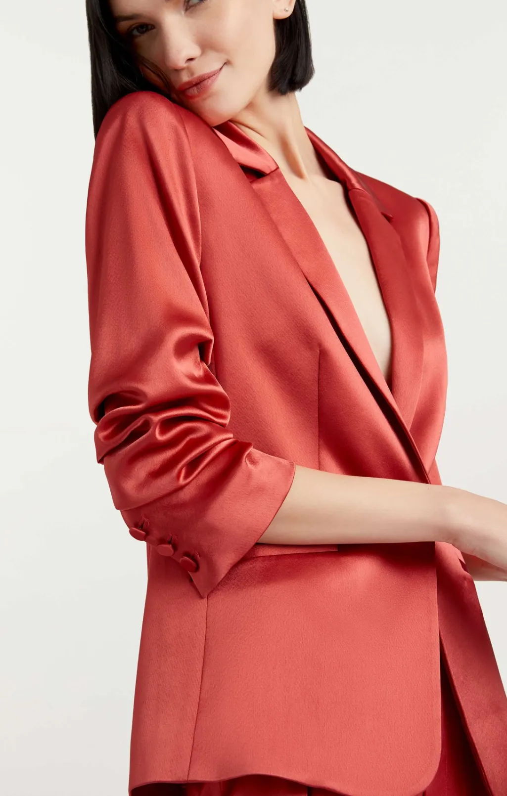 Cinq à Sept Satin Kylie Blazer Sumac Discount