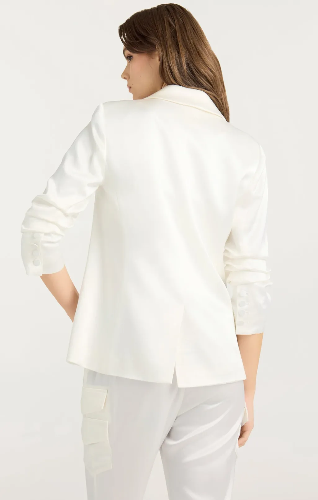 Cinq à Sept Satin Kylie Blazer Ivory Outlet