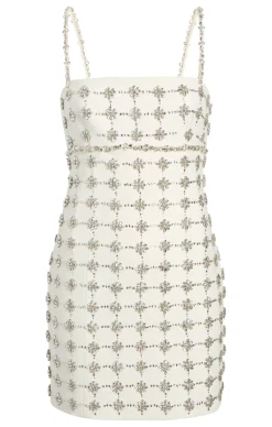 Cinq à Sept Satine Dress Ivory/Silver Online