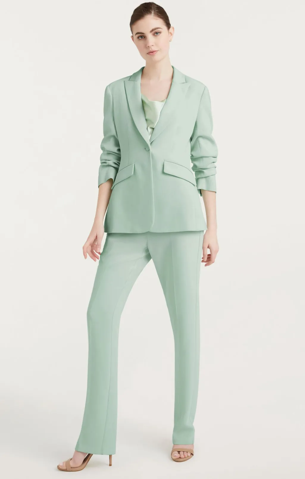 Cinq à Sept Scrunched Cheyenne Blazer Celadon Hot