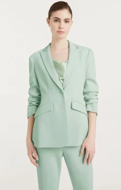 Cinq à Sept Scrunched Cheyenne Blazer Celadon Hot