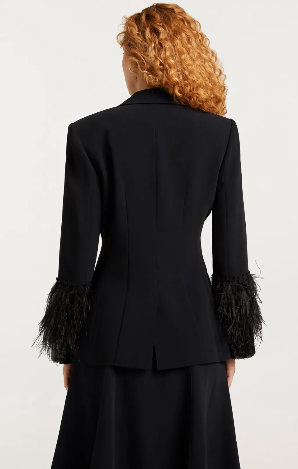 Cinq à Sept Sequin And Feather Cheyenne Blazer Black/black Outlet