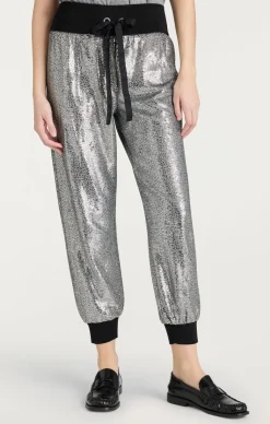 Cinq à Sept Sequin Giles Pant Silver