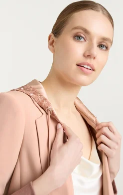 Cinq à Sept Sequin Hooded Khloe Blazer Blusher Discount
