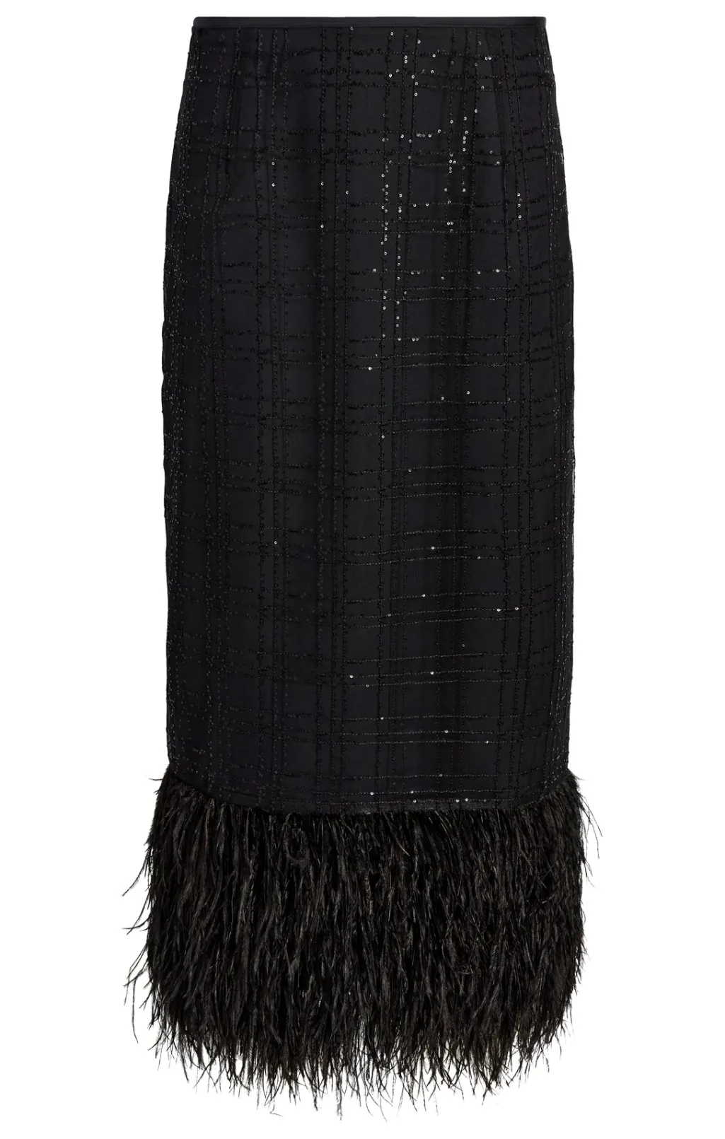 Cinq à Sept Sequin Plaid Charisse Skirt Black Online