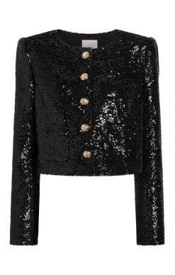 Cinq à Sept Sequin Randi Jacket Black Discount