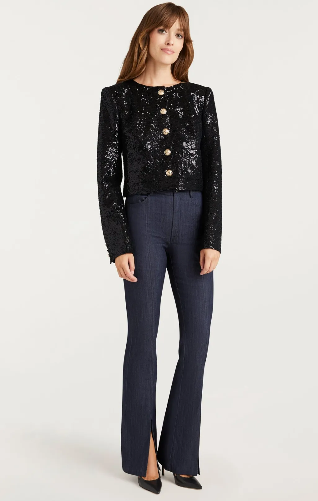 Cinq à Sept Sequin Randi Jacket Black Discount