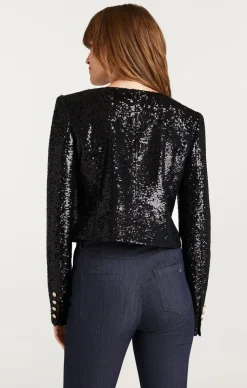 Cinq à Sept Sequin Randi Jacket Black Discount