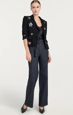 Cinq à Sept Sequin Star Le Petit Khloe Blazer Black/multi Outlet