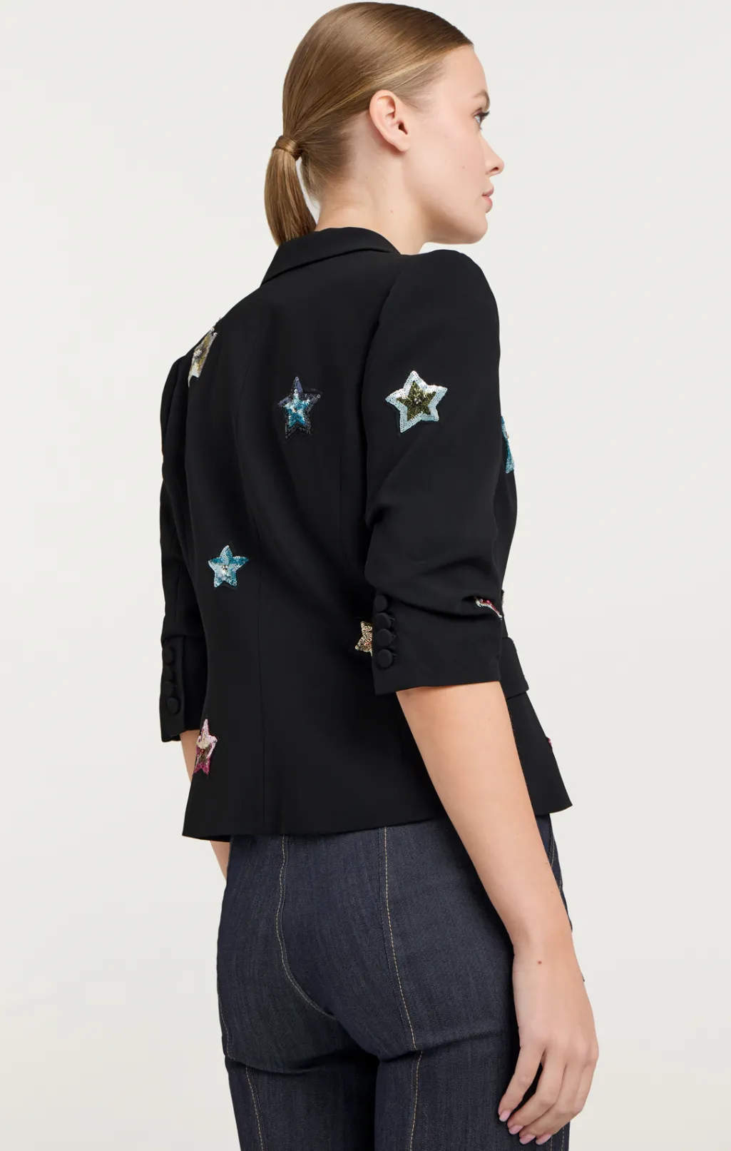 Cinq à Sept Sequin Star Le Petit Khloe Blazer Black/multi Outlet