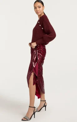 Cinq à Sept Shea Dress Oxblood Online