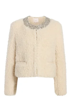 Cinq à Sept Shearling Christie Jacket Ivory Sale