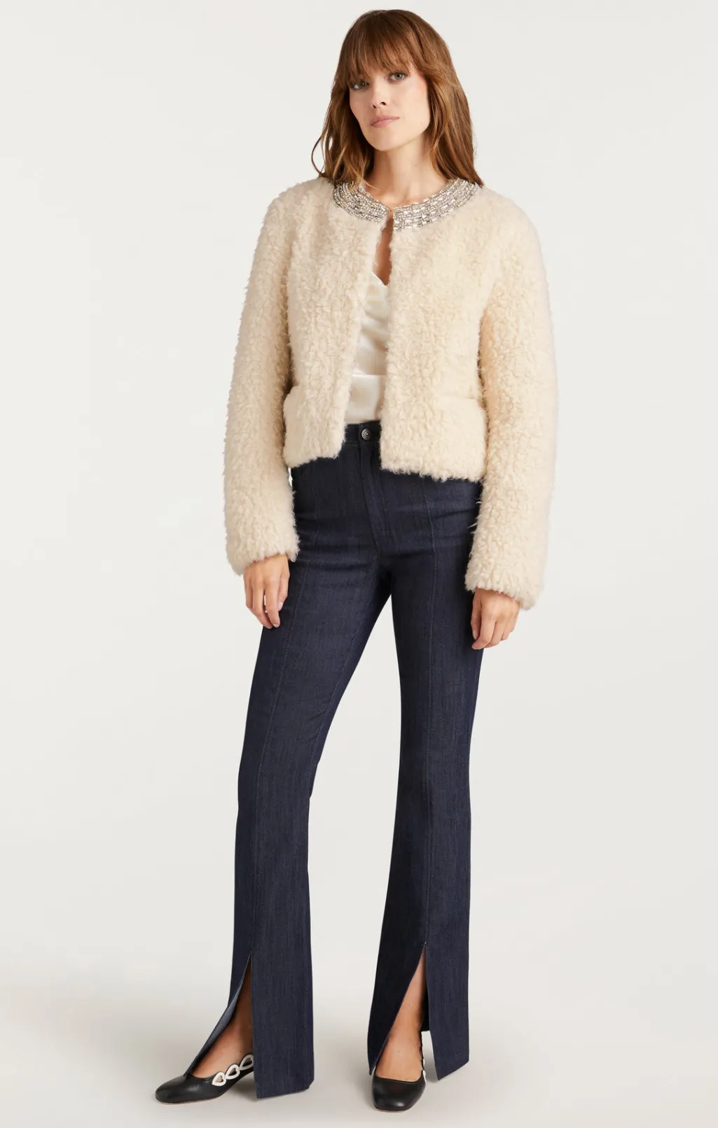 Cinq à Sept Shearling Christie Jacket Ivory Sale