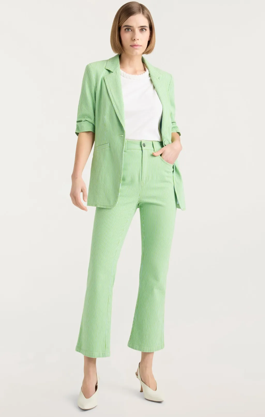 Cinq à Sept Short Sleeve Khloe Blazer LushMeadow/Skylight New