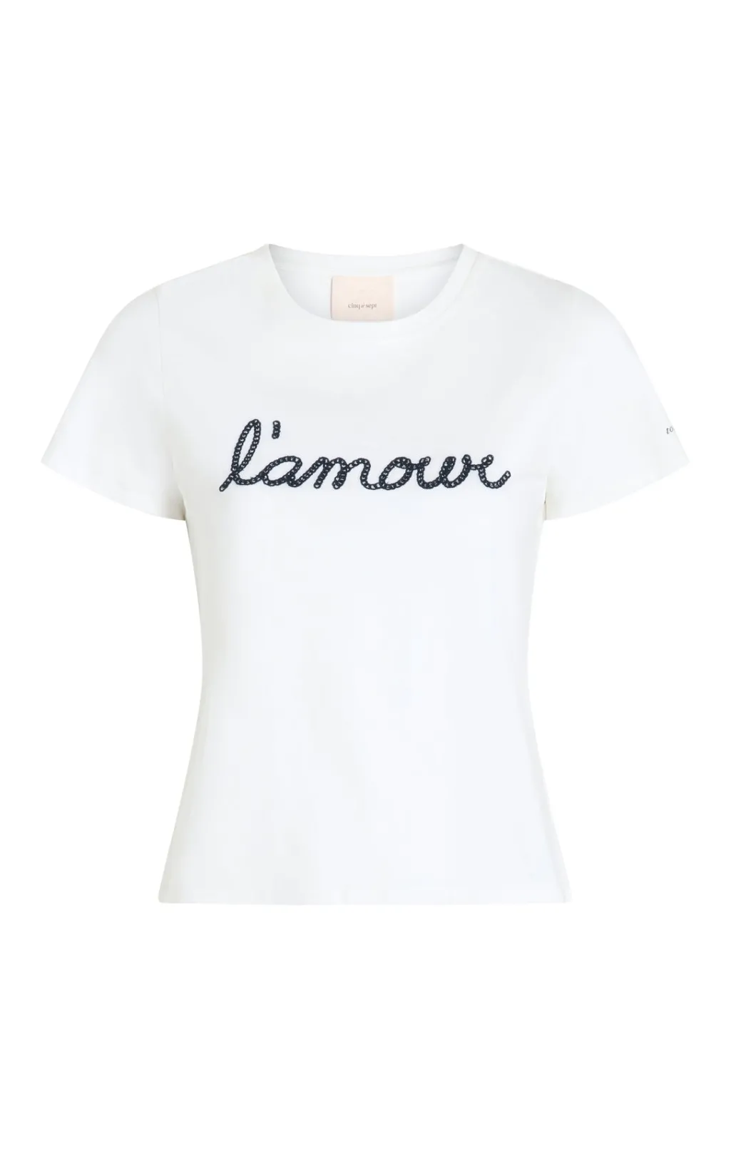 Cinq à Sept Shrunken L'amour Tee White/navy Clearance