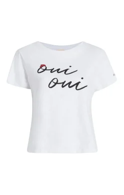 Cinq à Sept Shrunken Oui Oui Tee White/black Clearance