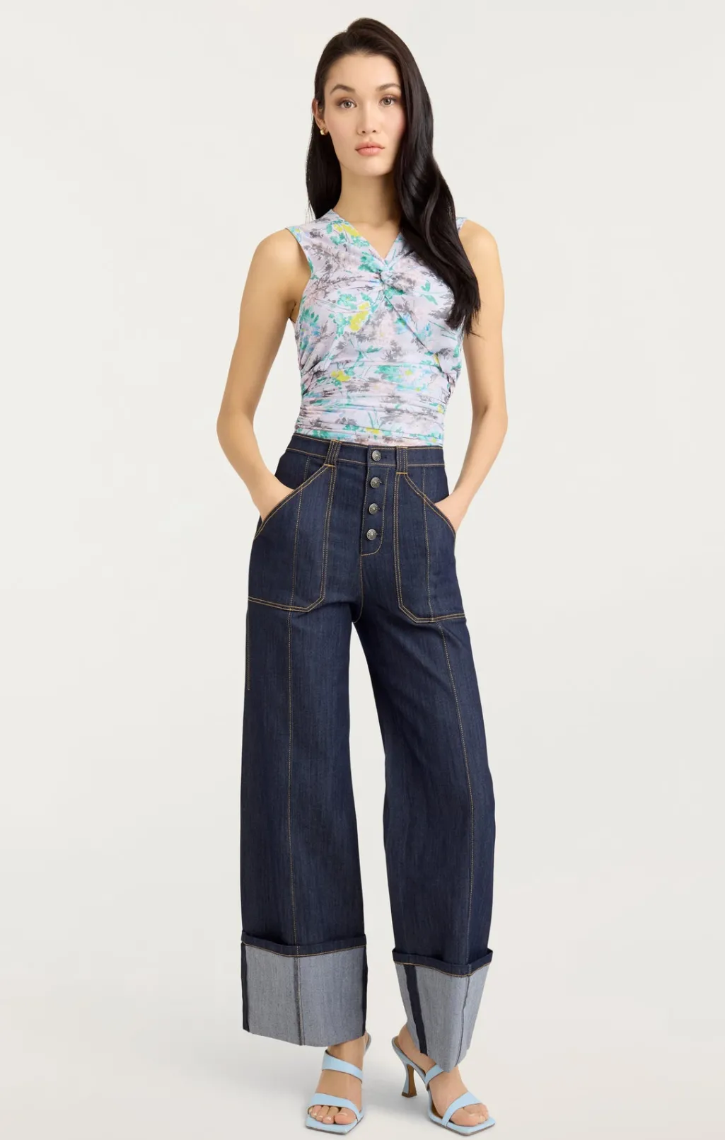 Cinq à Sept Sleeveless Aniya Top PastelMulti Best
