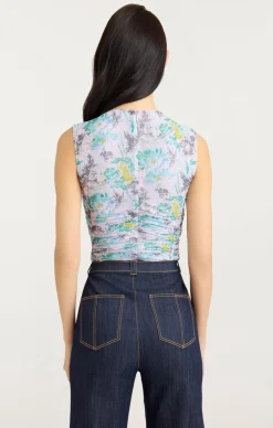Cinq à Sept Sleeveless Aniya Top PastelMulti Best