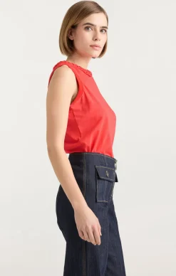 Cinq à Sept Sleeveless Braided Tee DeepTangelo Clearance