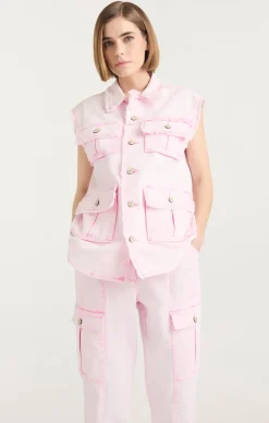 Cinq à Sept Sleeveless Vera Jacket Flamingo Sale