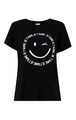 Cinq à Sept Smiley Je Taime Tee Black/white Online