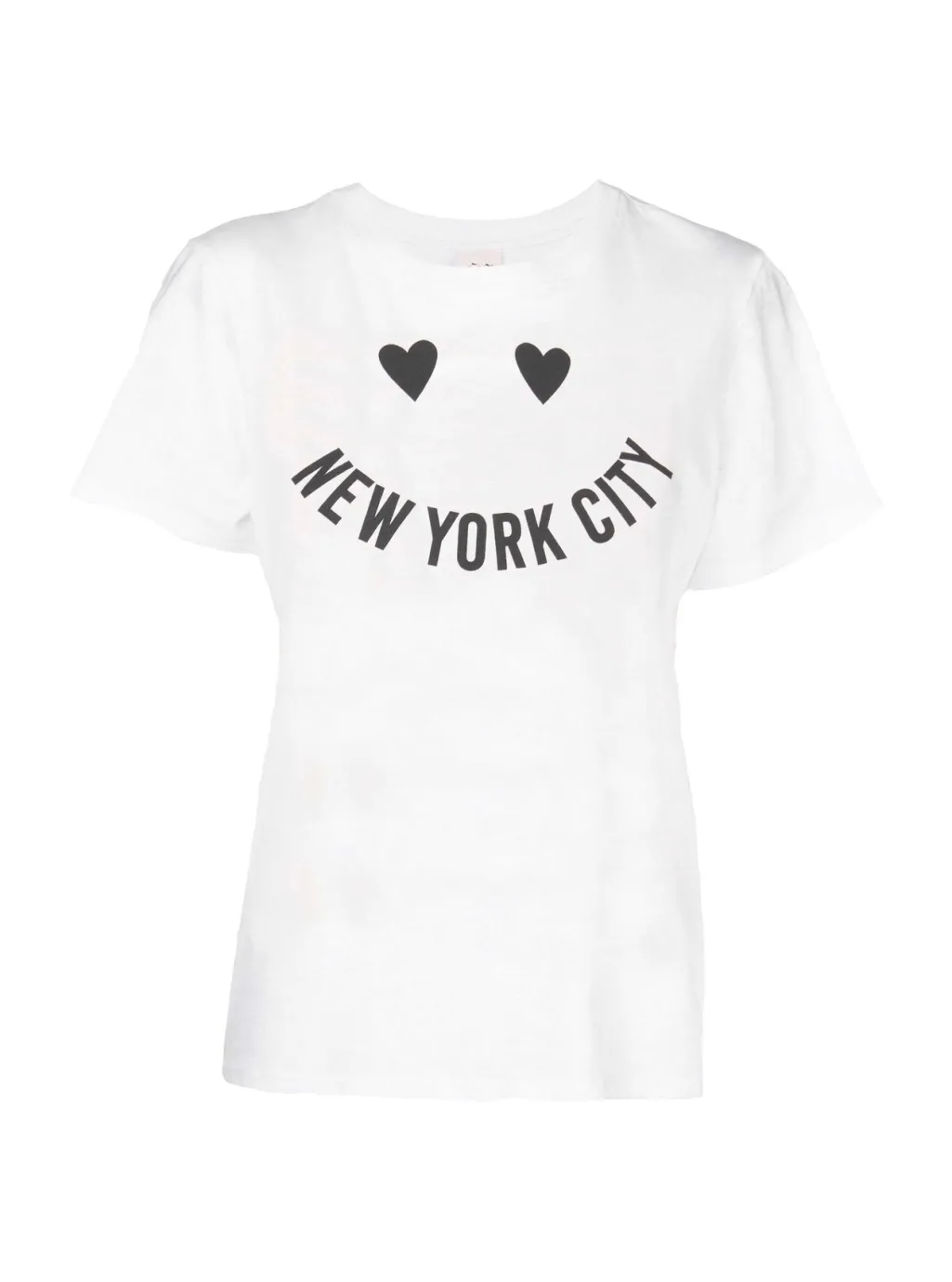 Cinq à Sept Smiley New York Tee White-black New