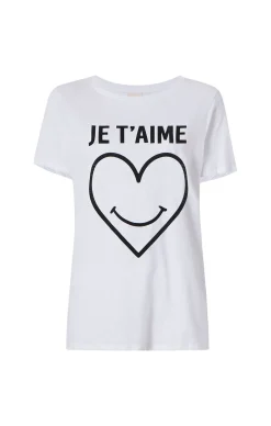 Cinq à Sept Smiling Heart Tee White New