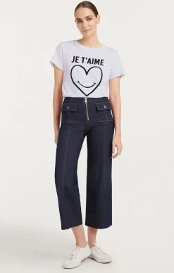 Cinq à Sept Smiling Heart Tee White New