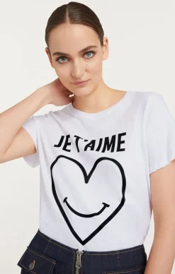 Cinq à Sept Smiling Heart Tee White New