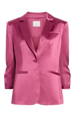 Cinq à Sept Smooth Satin Khloe Blazer DarkUbe Online