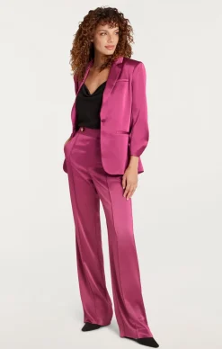 Cinq à Sept Smooth Satin Khloe Blazer DarkUbe Online