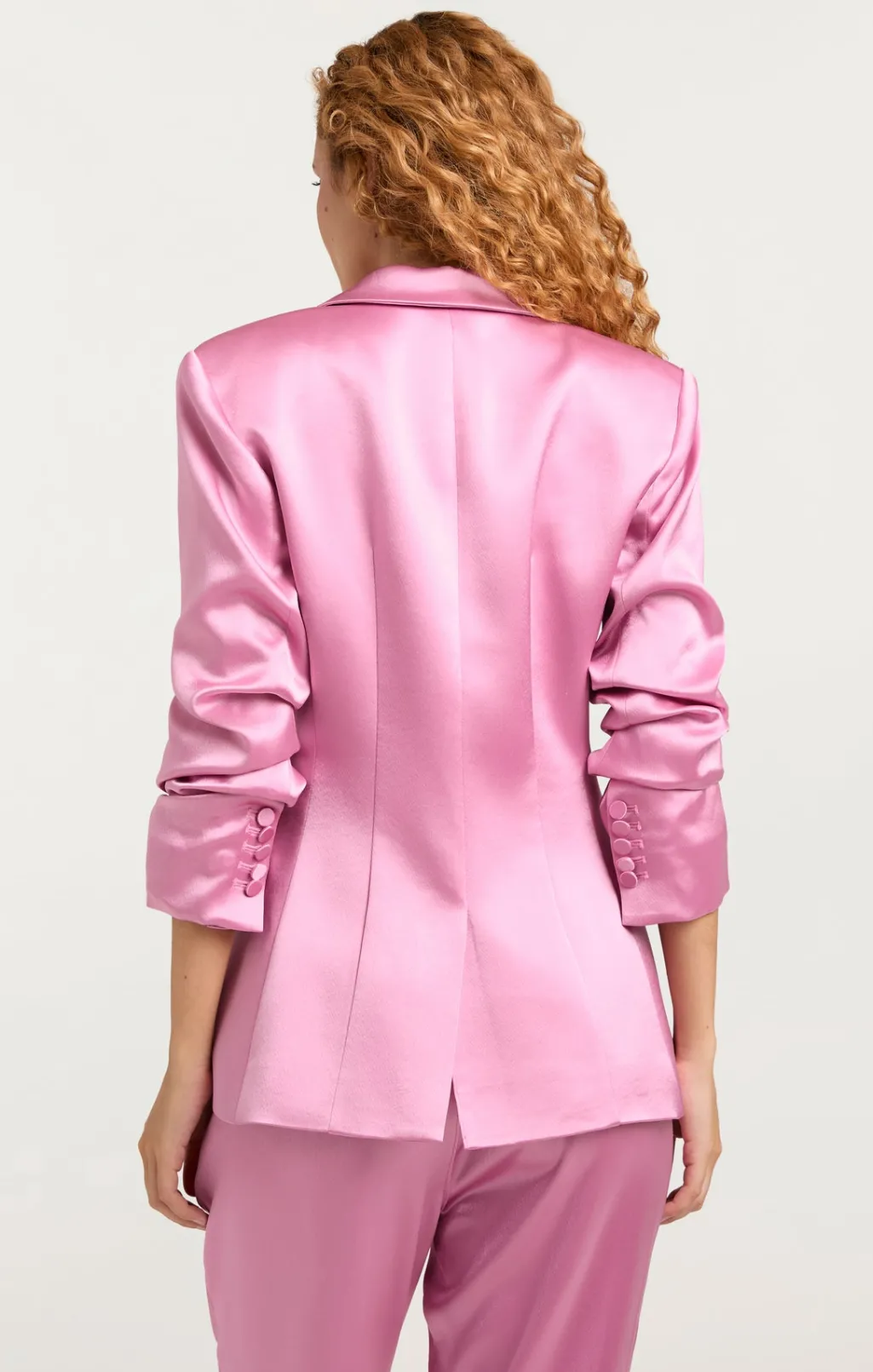 Cinq à Sept Smooth Satin Scrunched Cheyenne Blazer Primrose Best