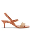 Cinq à Sept Sophie Denim Ankle Strap Sandal Sahara/Saddle New