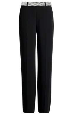 Cinq à Sept Stacked Jewelry Embellished Collins Pant Black Clearance