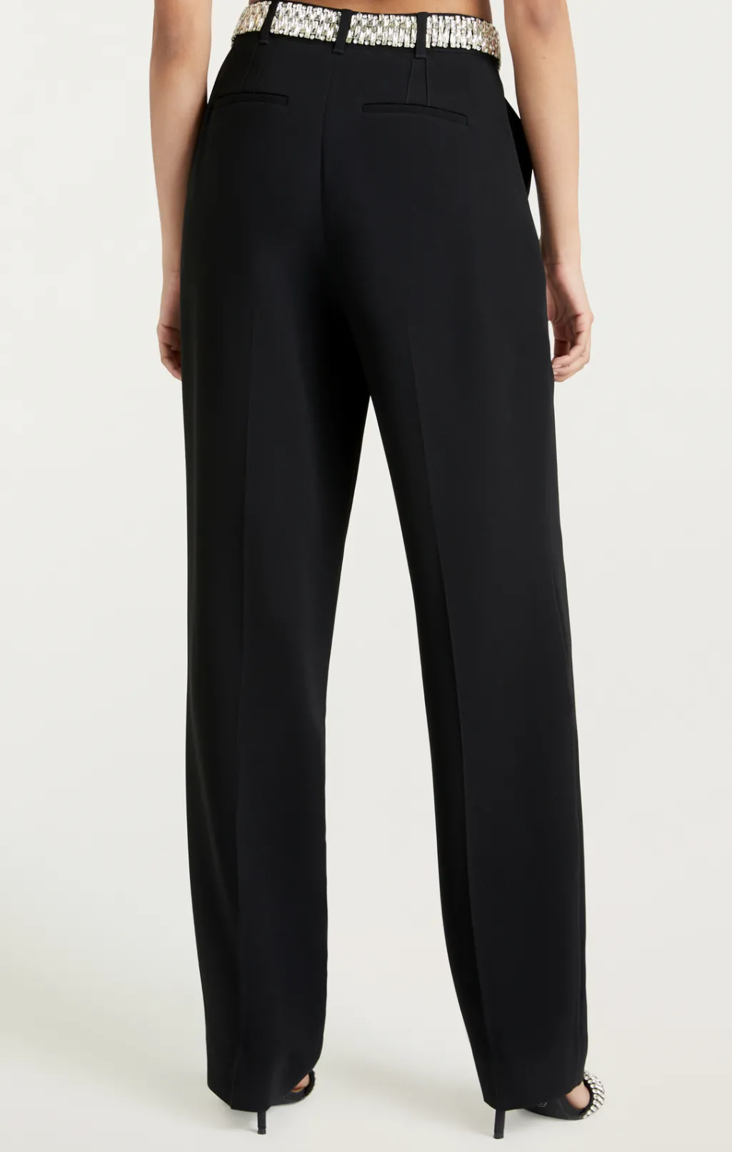 Cinq à Sept Stacked Jewelry Embellished Collins Pant Black Clearance