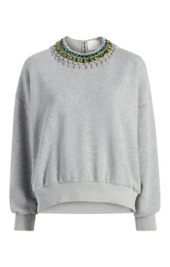 Cinq à Sept Stacked Necklace Brandy Pullover HeatherGrey/Multi New