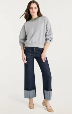 Cinq à Sept Stacked Necklace Brandy Pullover HeatherGrey/Multi New