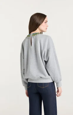 Cinq à Sept Stacked Necklace Brandy Pullover HeatherGrey/Multi New