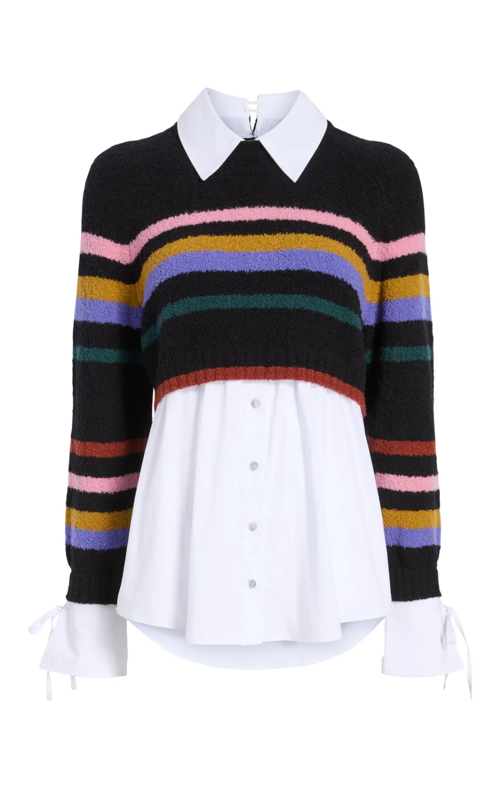 Cinq à Sept Striped Nelida Pullover BlackMulti Discount