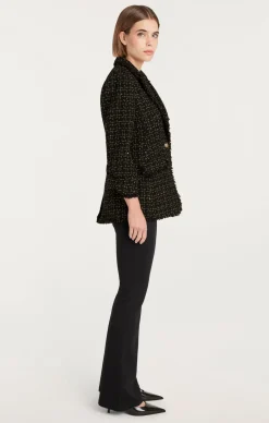 Cinq à Sept Sylvie Boucle Khloe Blazer Black/Gold Hot