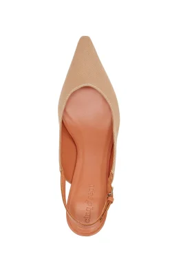 Cinq à Sept Sylvie Denim Slingback Pump Sahara/Saddle Best