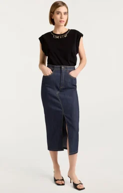 Cinq à Sept Tana Skirt Indigo Clearance